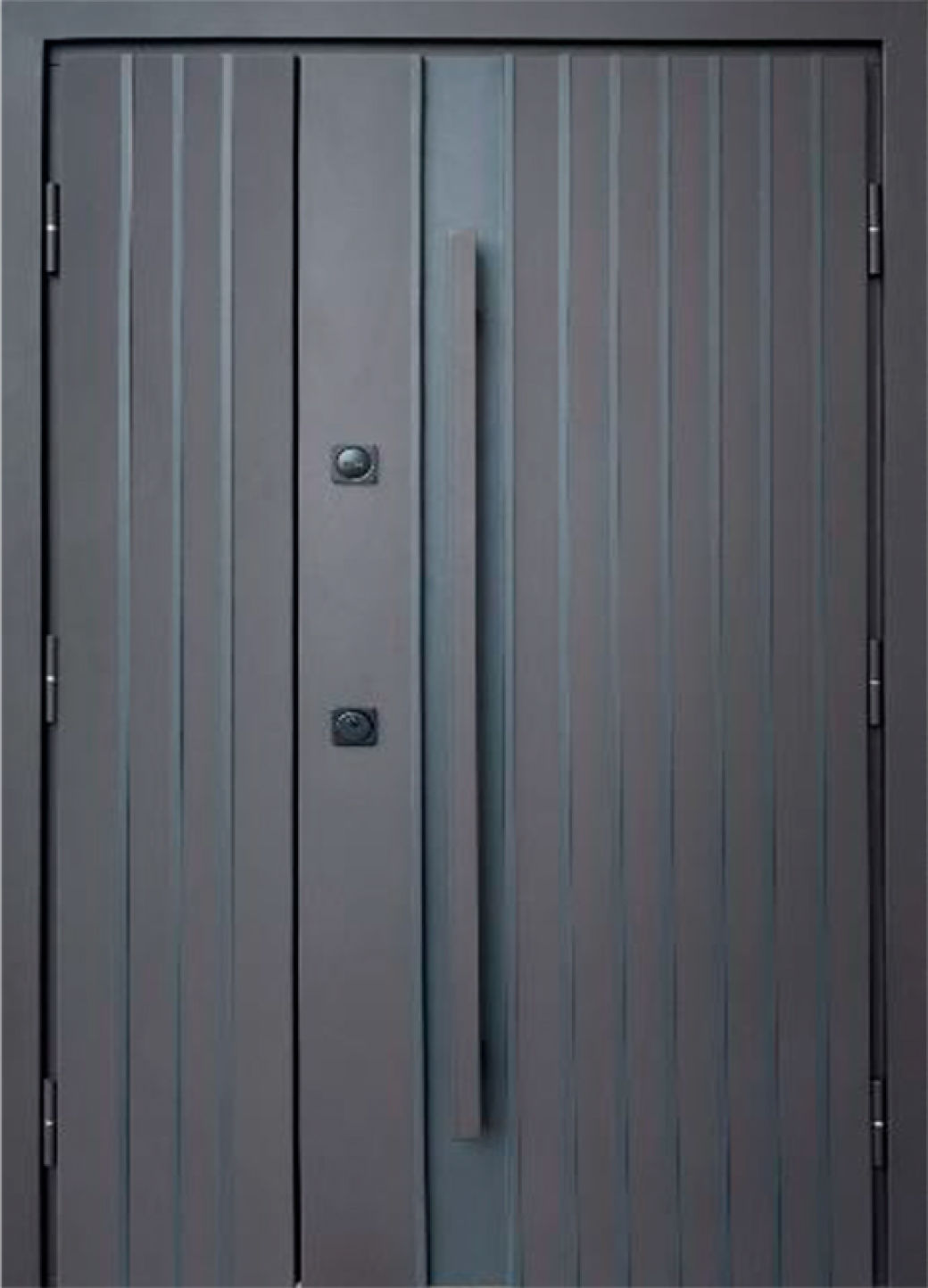 Вхідні двері Qdoors, колекція СТРОНГ, АЙРОН, ВУЛИЦЯ 3 контура з ОЦИНКОВАНИМ металом на полотні,  пісок коричневий/білий атлас vin, 1200 мм.