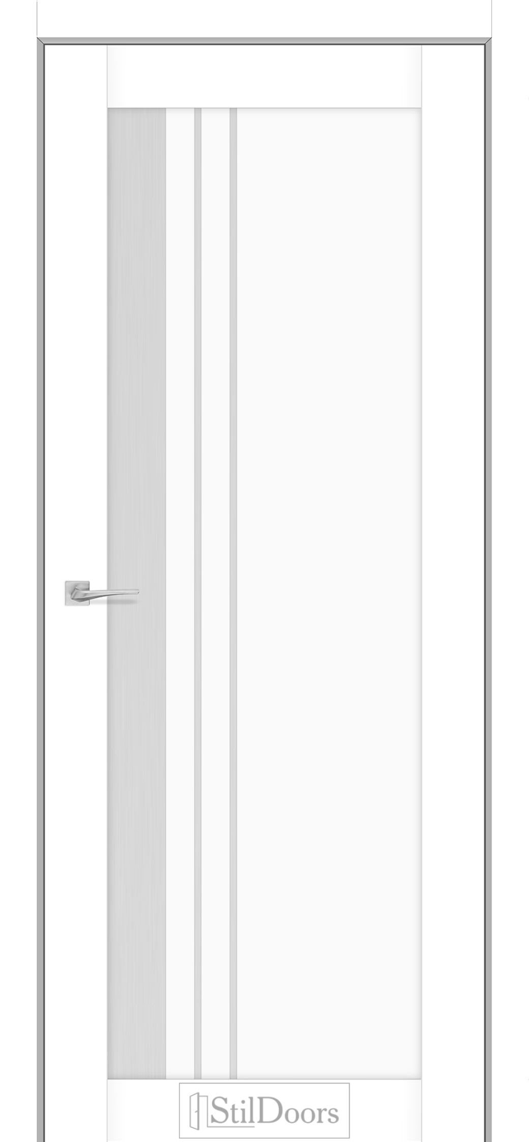 Міжкімнатні Двері StilDoors Bellano (40мм.) Білий Мат (Поліпропілен) Сатин білий
