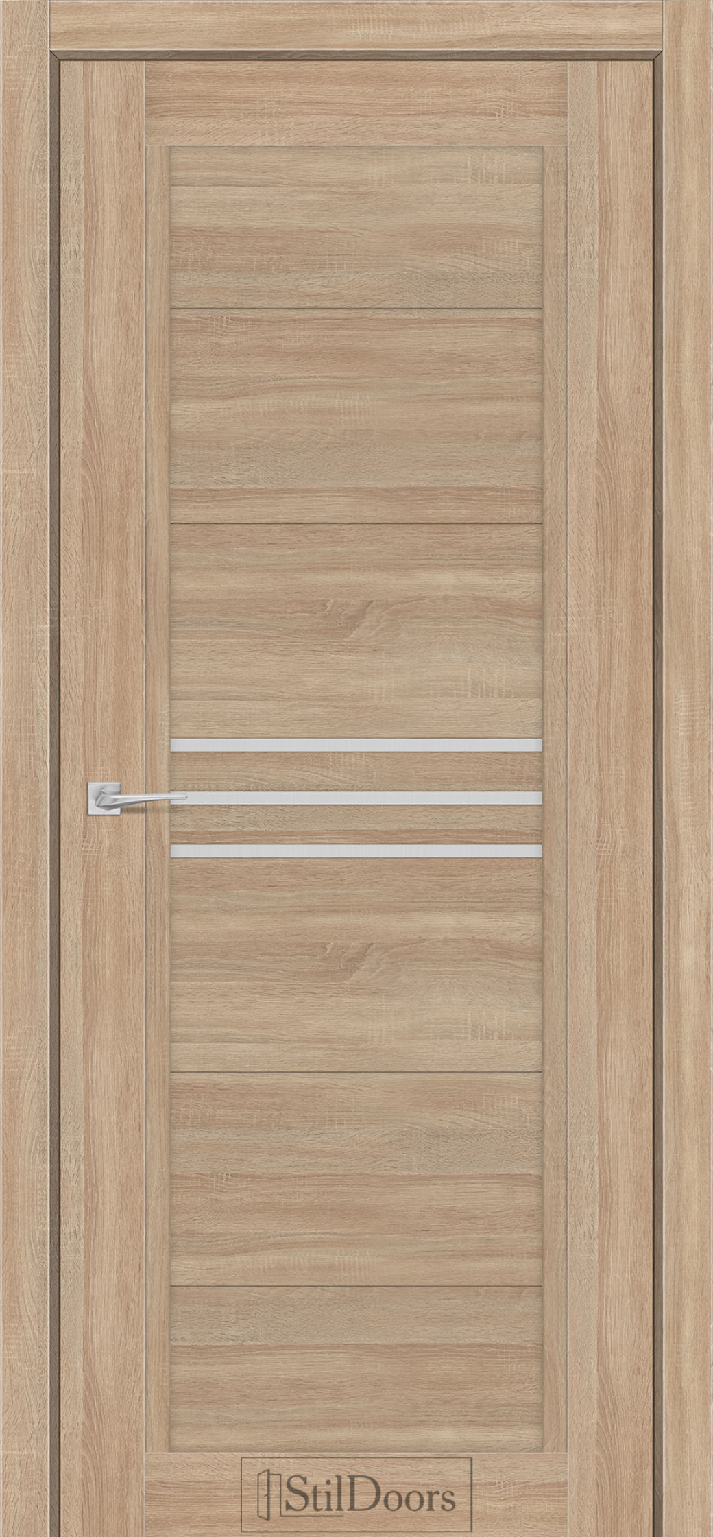 Міжкімнатні Двері StilDoors Ravello (40мм.) Ясен Пісочний Сатин білий