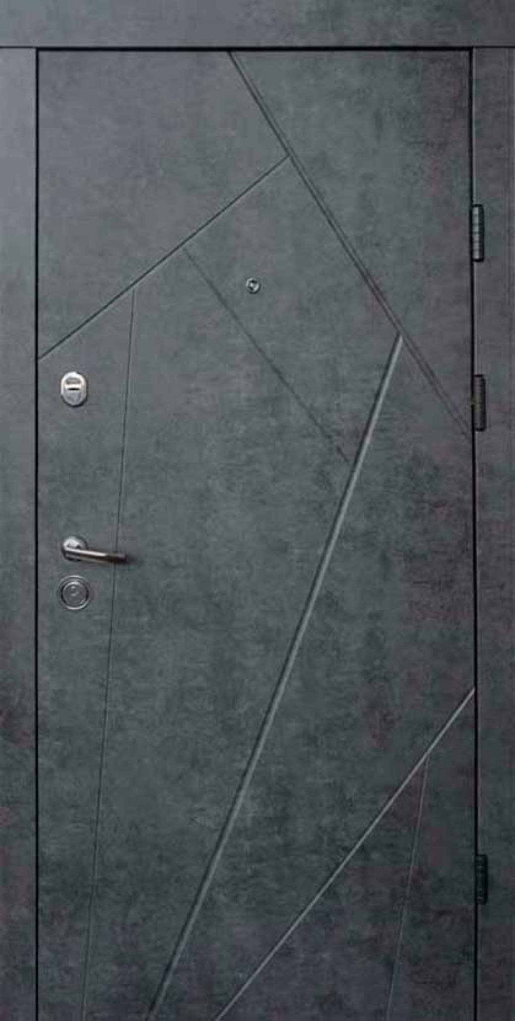 Вхідні двері Qdoors, колекція Фрост, грифель структури софт/ біле дерево