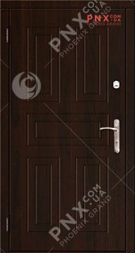 Входная дверь Саган Классик Модель 2 мдф/мдф , орех темный/орех темный, глухое