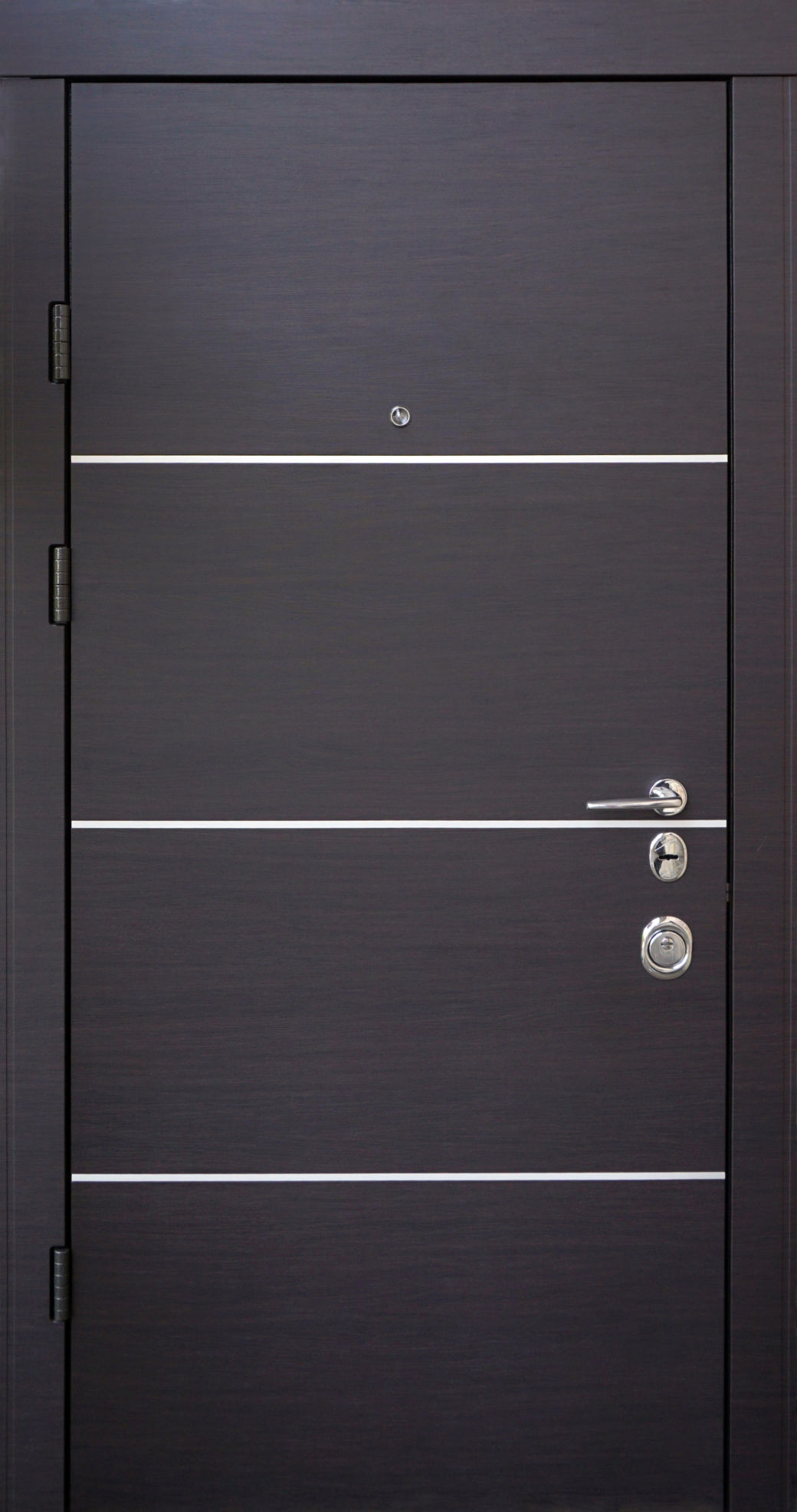 Вхідні двері Qdoors, колекція Авангард, Горизонт Al, венге темний горизонт /біле дерево