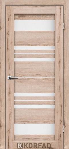 Міжкімнатні двері  Korfad, FL-04, дуб тобакко, Сатін білий
