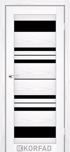 Міжкімнатні двері  Korfad, FL-04, біла модрина, Чорне