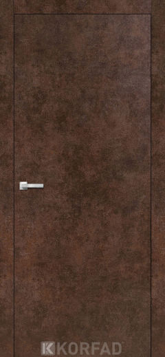 Міжкімнатні двері  Korfad, LP-01(Sota), арт бетон, глухі, алюмінієва кромка