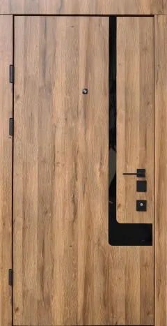 Вхідні двері Qdoors, колекція Авангард, Босфор Ак, дуб артізан/біла емаль