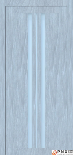Міжкімнатні двері,  Portalino PL-07 PVC (38 мм), Мессіна срібна (плівка пвх), Сатин