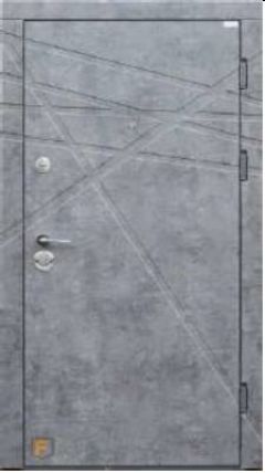 Вхідні двері Форт Нокс, колекція "Стандарт", колір Мармур темний/бетон сніжний DG-41