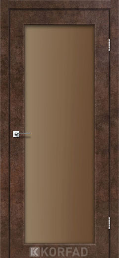 Міжкімнатні двері  Korfad, SV-01, арт бетон, Сатин бронза 8 мм