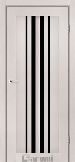 Міжкімнатні двері Darumi Prime, Дуб Ольс, Чорне скло