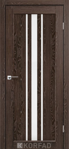 Міжкімнатні двері  Korfad, FL-03, дуб марсала, Сатін білий