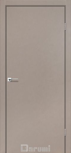 Міжкімнатні двері Darumi Plato, Сірий краст, Глухе+Чорний глянець