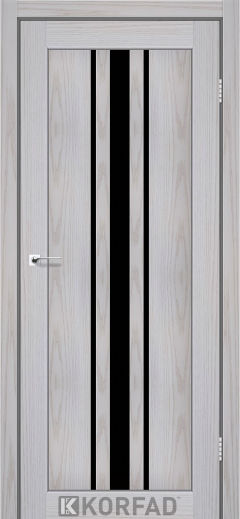Міжкімнатні двері  Korfad, FL-03, сіра модрина, Чорне