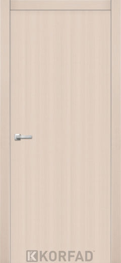 Міжкімнатні двері  Korfad, LP-01(Sota), дуб білений, глухі, алюмінієва кромка