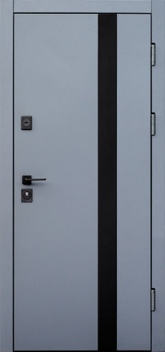 Вхідні двері, Форт Нокс, колекція "Kraft", Снейк сірийвертикальний молдінг/астана пильно-сірий горизонт
