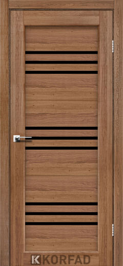 Міжкімнатні двері  Korfad, FL-05, дуб марсала, Чорне
