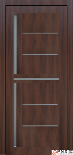 Міжкімнатні двері,  Portalino PL-06 Ecotop (38 мм), Санома горіхова (екошпон), Сатин