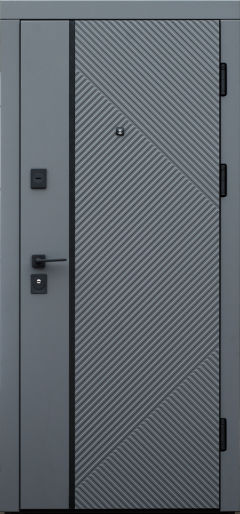 Вхідні двері Форт Нокс, колекція "Стандарт", Титан софттач /Титан софттач + акрил, КВАРТИРА