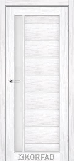 Міжкімнатні двері  Korfad, FL-01, дуб білений, Сатін білий