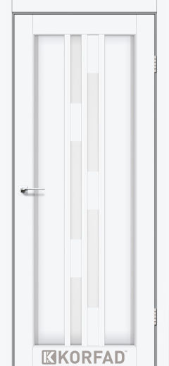 Міжкімнатні двері  Korfad, VND-05, Білий перламутр, Сатін білий