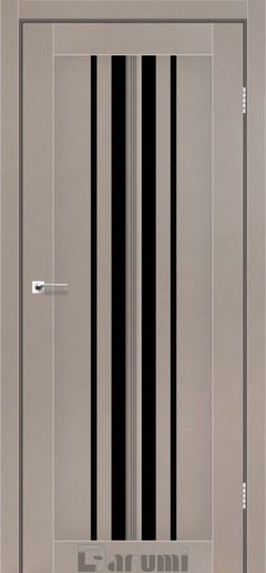 Міжкімнатні двері Darumi Prime, Сірий краст, Сатин білий
