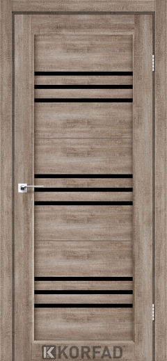 Міжкімнатні двері  Korfad, FL-05, еш-вайт, Чорне