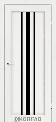 Міжкімнатні двері  Korfad, FL-03, Ясен білий, Чорне