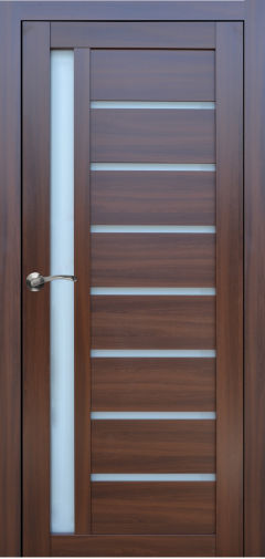 Міжкімнатні двері,  Portalino PL-01 Ecotop (38 мм), Санома горіхова (екошпон), Сатин