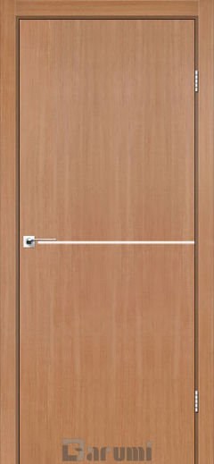 Міжкімнатні двері Darumi Plato PTL-03 (40 мм) Дуб Натуральний, Нікелева вставка+звичайна кромка