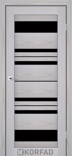 Міжкімнатні двері  Korfad, FL-04, сіра модрина, Чорне