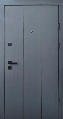 Вхідні двері Qdoors, колекція  Преміум, Вертикаль-Ак, антрацит/ грей софт