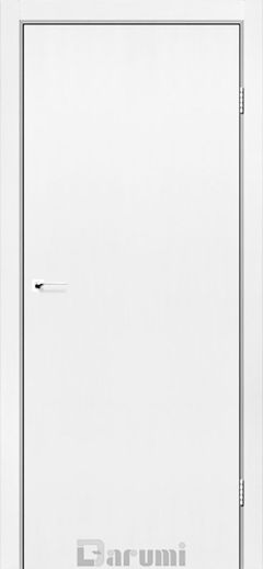 Міжкімнатні двері Darumi Plato, Білий матовий, Глухе+Чорний глянець