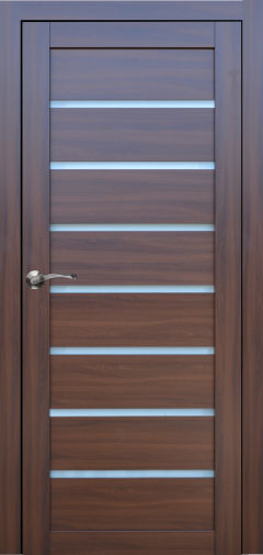 Міжкімнатні двері,  Portalino PL-02 Ecotop (38 мм), Санома горіхова (екошпон), Сатин
