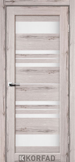 Міжкімнатні двері  Korfad, FL-04, дуб нордік, Сатін білий