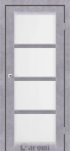 Міжкімнатні двері Darumi Avant, Сірий бетон, Сатин білий