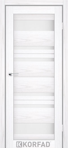 Міжкімнатні двері  Korfad, FL-04, Ясен білий, Сатін білий