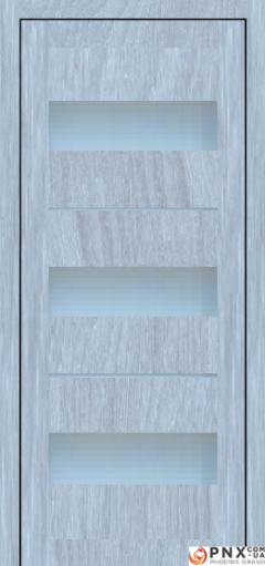 Міжкімнатні двері,  Portalino PL-05 PVC (38 мм), Мессіна срібна (плівка пвх), Сатин