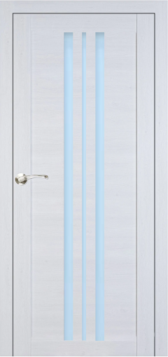 Міжкімнатні двері,  Portalino PL-07 Ecotop (38 мм), Санома біла (екошпон), Сатин