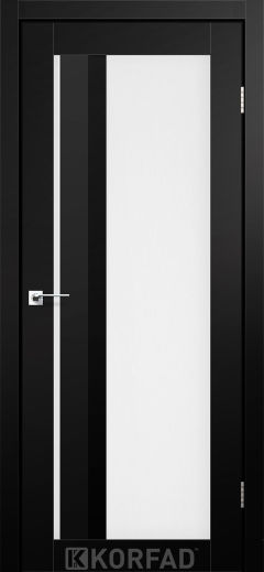 Міжкімнатні двері  Korfad, AL-06, Super Pet  чорний, Сатін білий