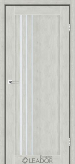 Межкомнатная дверь LEADOR Express Belluno ( 40 мм) Leador Belluno, Клен Айс, Чорне скло