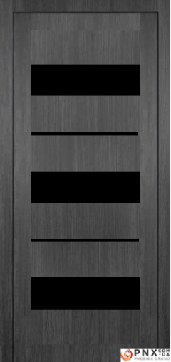 Міжкімнатні двері,  Portalino PL-05 Ecotop (38 мм), Санома темна (екошпон), BLK