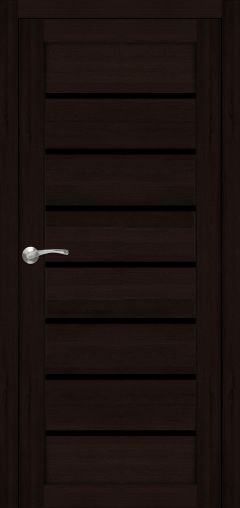 Міжкімнатні двері,  Portalino PL-02 PVC (38 мм), Кастанья шоколадна (плівка пвх), BLK