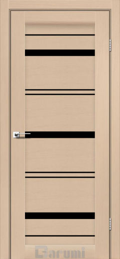Міжкімнатні двері Darumi Darina (40 мм) Дуб Боровий, Чорне скло