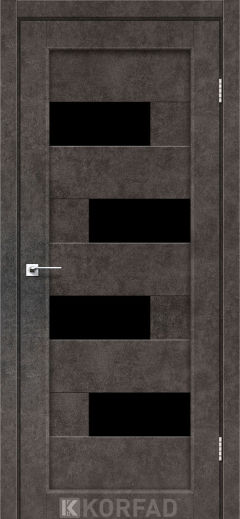 Міжкімнатні двері  Korfad, PM-10, лофт бетон, Чорне
