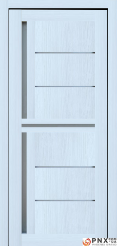 Міжкімнатні двері,  Portalino PL-06 PVC (38 мм), Мессіна білена (плівка пвх), Сатин