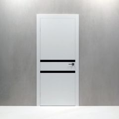 Міжкімнатні двері Danaprisdoors Loft S06 з фарбованим чорним склом