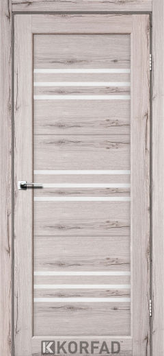 Міжкімнатні двері  Korfad, FL-05, дуб нордік, Сатін білий