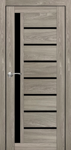 Міжкімнатні двері,  Portalino PL-01 PVC (38мм), Мессіна натуральна (плівка пвх), BLK