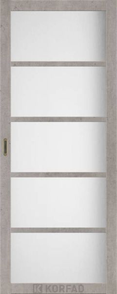 Міжкімнатні двері  Korfad, BL-02, лофт бетон, Сатін білий