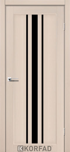 Міжкімнатні двері  Korfad, FL-03, дуб білений, Чорне